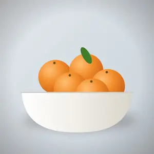Tigela com tangerinas